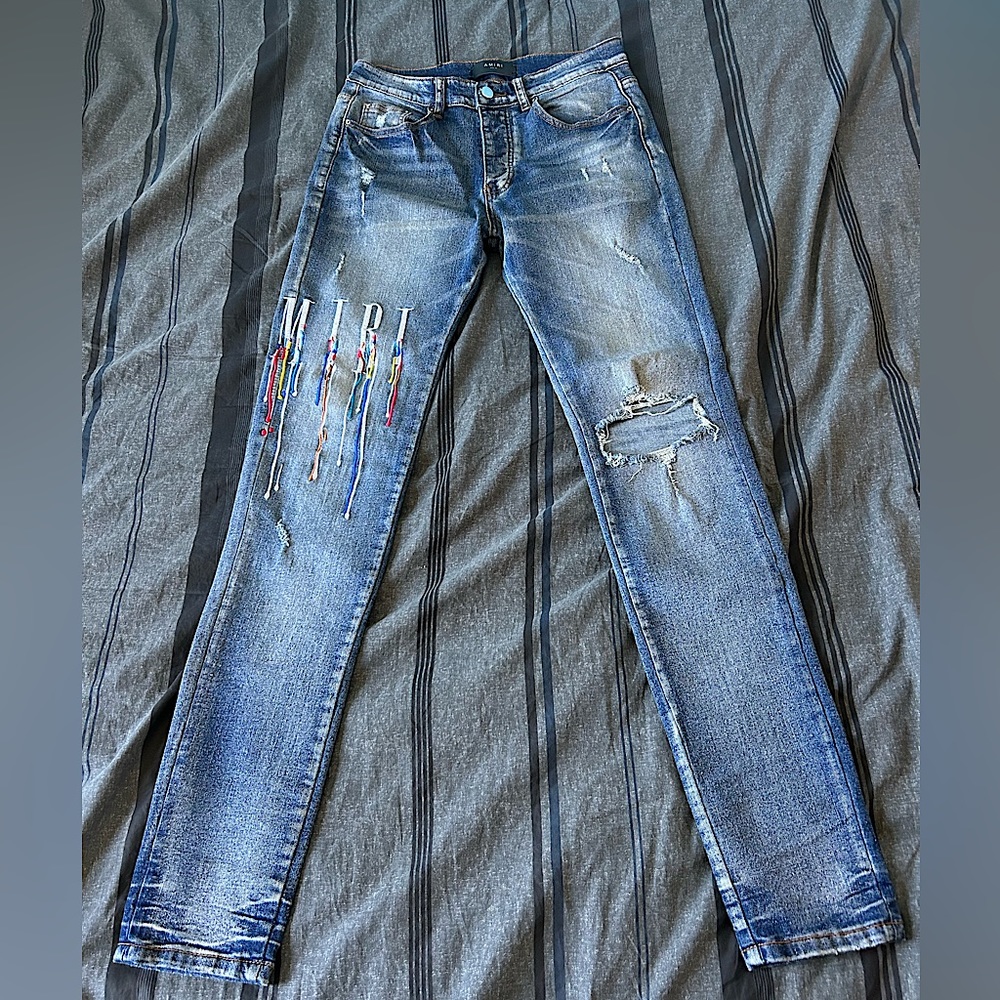 Amiri Paint Drip Skinny Jeans Sz 30 RARE